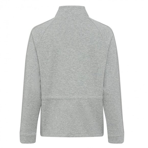 OLSEN:  Henny Jersey - Zip Up & Drawstring Jacket (grey/white) - Picture 2 of 12